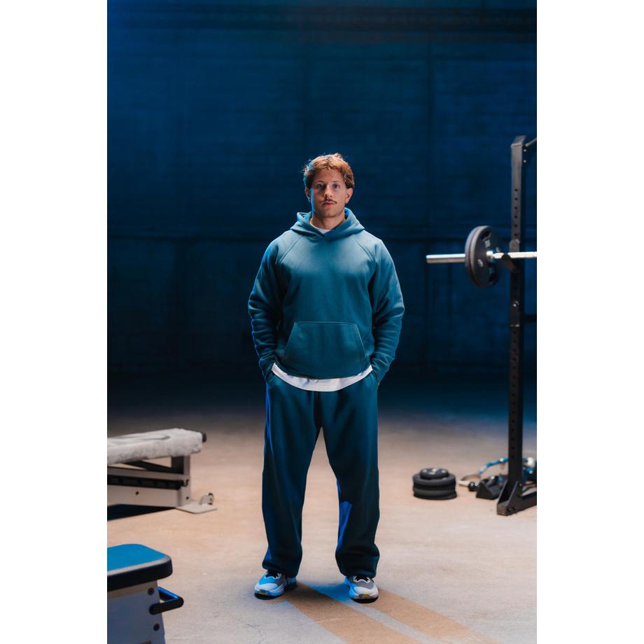 DOMYOS  Sweat de sport en coton à capuche homme, bleu foncé 