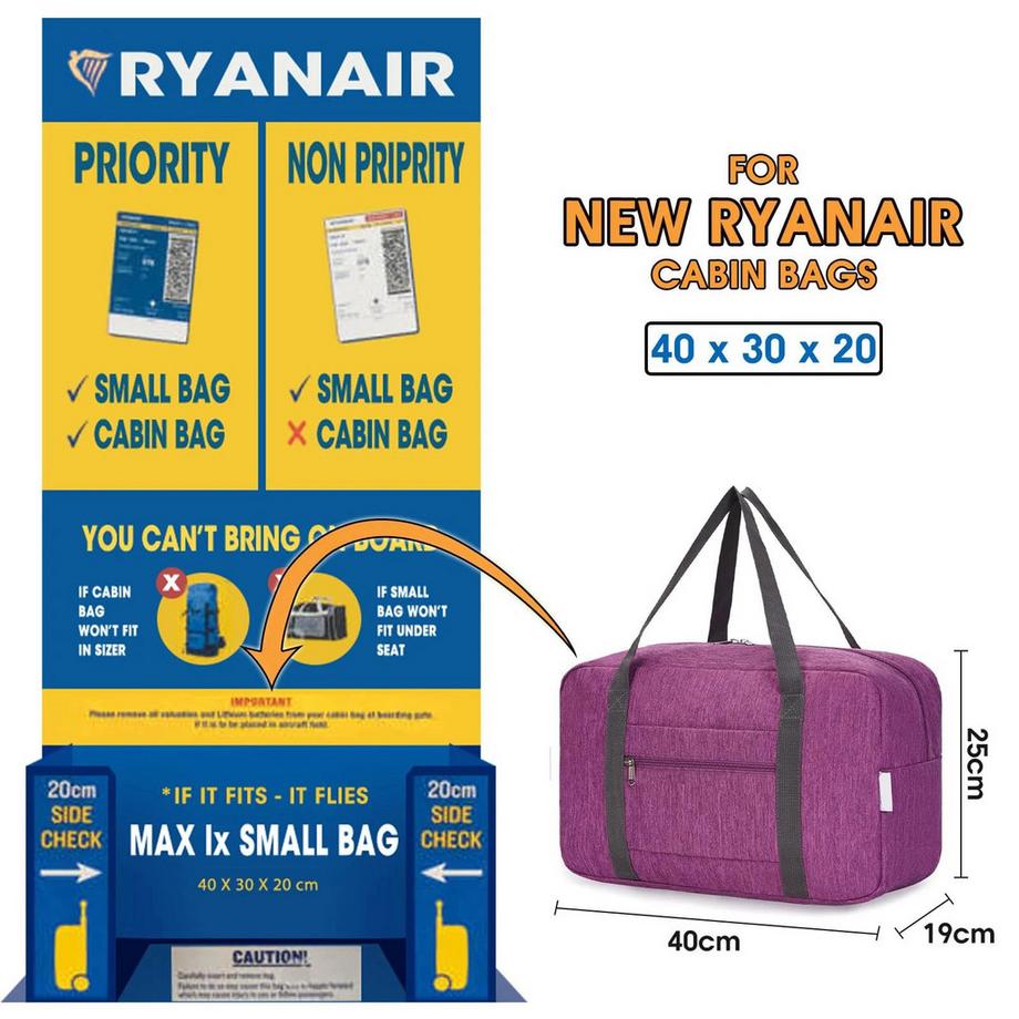 Only-bags.store Handgepäck, Handgepäck fürs Flugzeug, Faltbare Reisetasche, Weekender-Tasche  