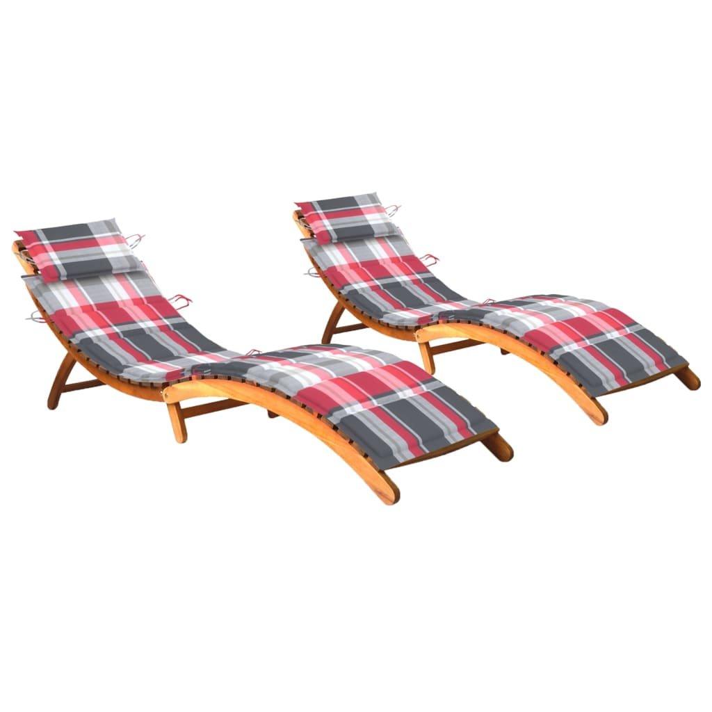 VidaXL Chaise longue bois d'acacia  