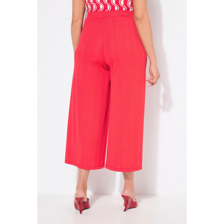 Ulla Popken Struktur Culotte wadenlang gerades Bein Elastikbund  