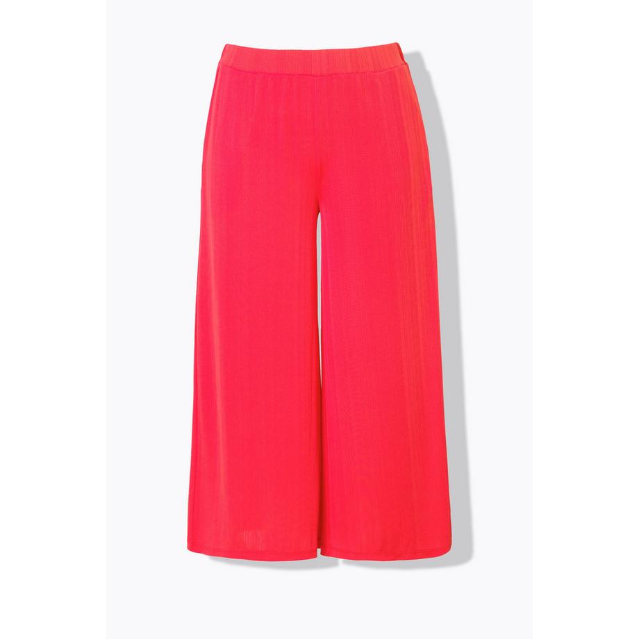 Ulla Popken Struktur Culotte wadenlang gerades Bein Elastikbund  