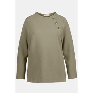 Ulla Popken  Sweatshirt, Ottoman-Struktur, Stehkragen, Langarm 