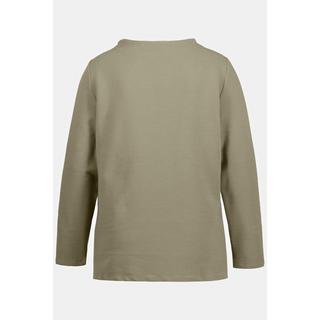 Ulla Popken  Sweatshirt, Ottoman-Struktur, Stehkragen, Langarm 