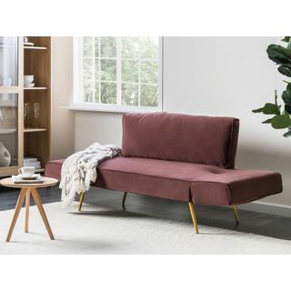 Beliani Schlafsofa aus Samtstoff Glamourös SAARELA  