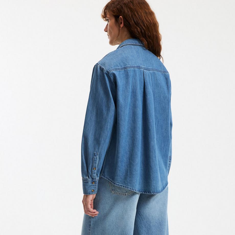 La Redoute Collections Camicia di puro cotone denim  