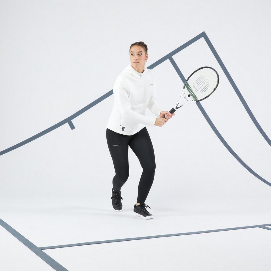 ARTENGO  Felpa tennis donna con cappuccio cotone 