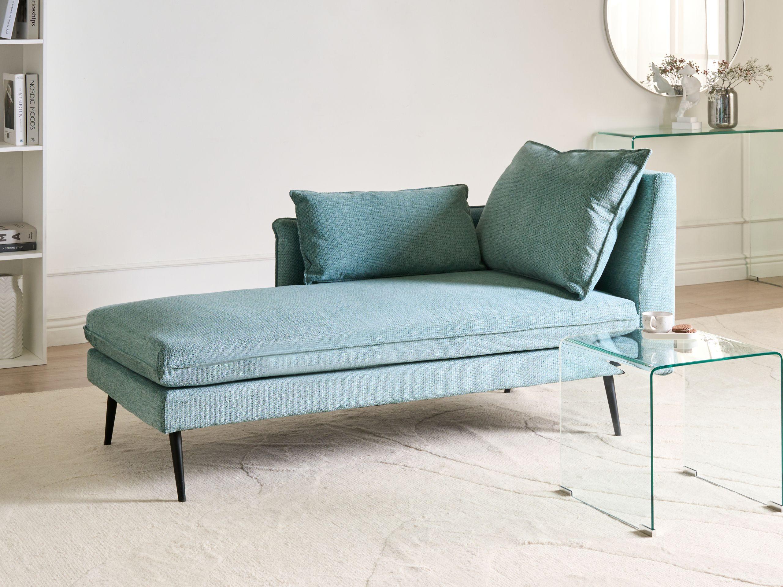 Beliani Chaise longue côté droit en Tissu Minimaliste YERRES  