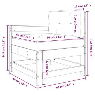 VidaXL sedia da giardino Legno di pino impregnato  