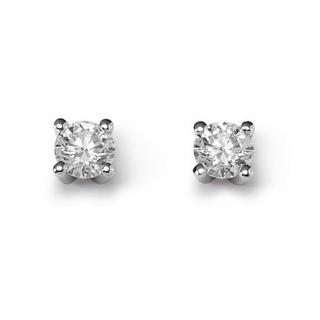 MUAU Schmuck  Ohrstecker Diamant 0.10ct. Weissgold 750 