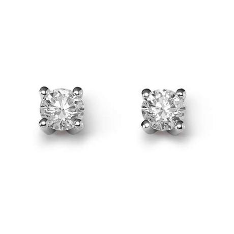 MUAU Schmuck  Ohrstecker Diamant 0.10ct. Weissgold 750 