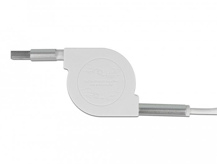 DeLock  85850 cavo USB 0,98 m USB 2.0 USB A USB C/Micro-USB B/Lightning Argento, Bianco 