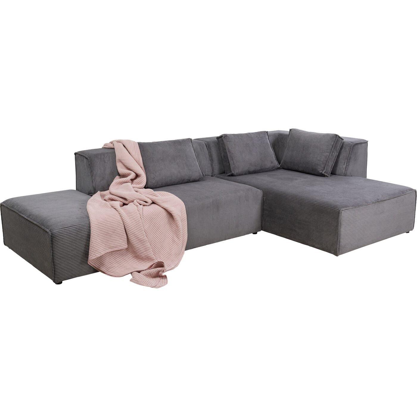 KARE Design Ecksofa Infinity Ottomane Cord rechts  