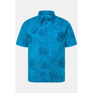 JP1880  Poloshirt, Halbarm, Piqué, floraler Print 