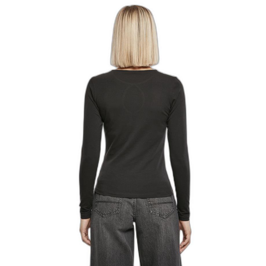 URBAN CLASSICS Organic Keyhole T-shirt à Manches Longues  