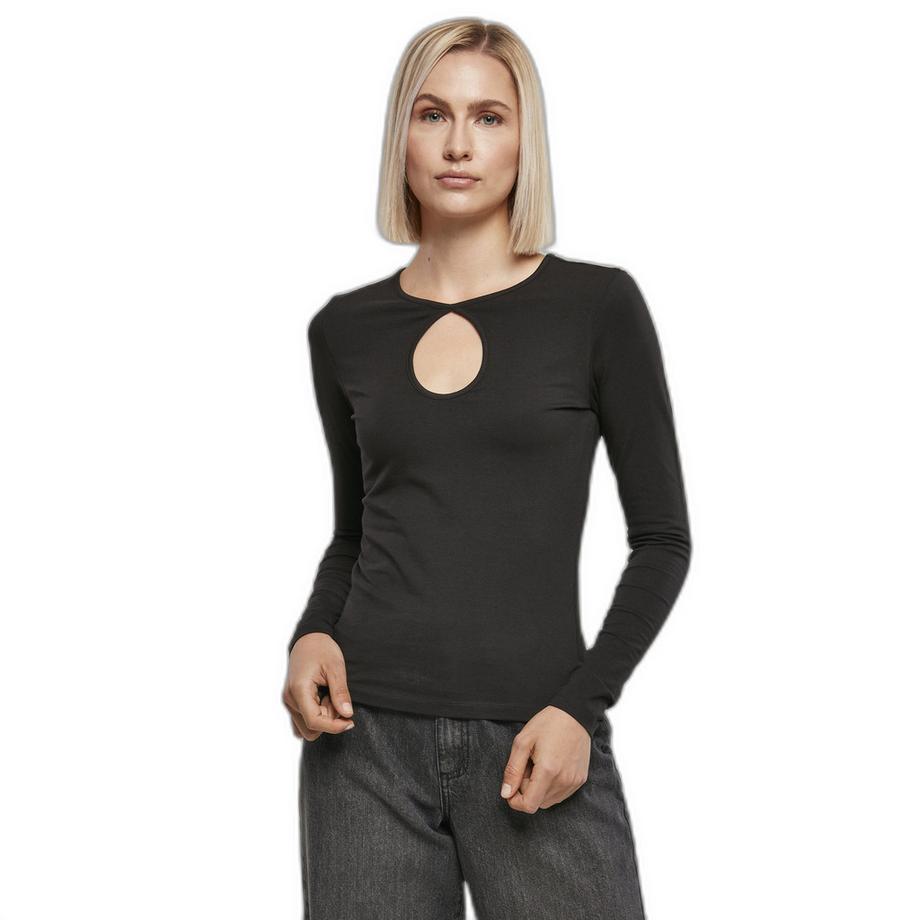 URBAN CLASSICS Organic Keyhole T-shirt à Manches Longues  