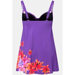 Ulla Popken  Badekleid, Lilien, Softcups, Powermesh 