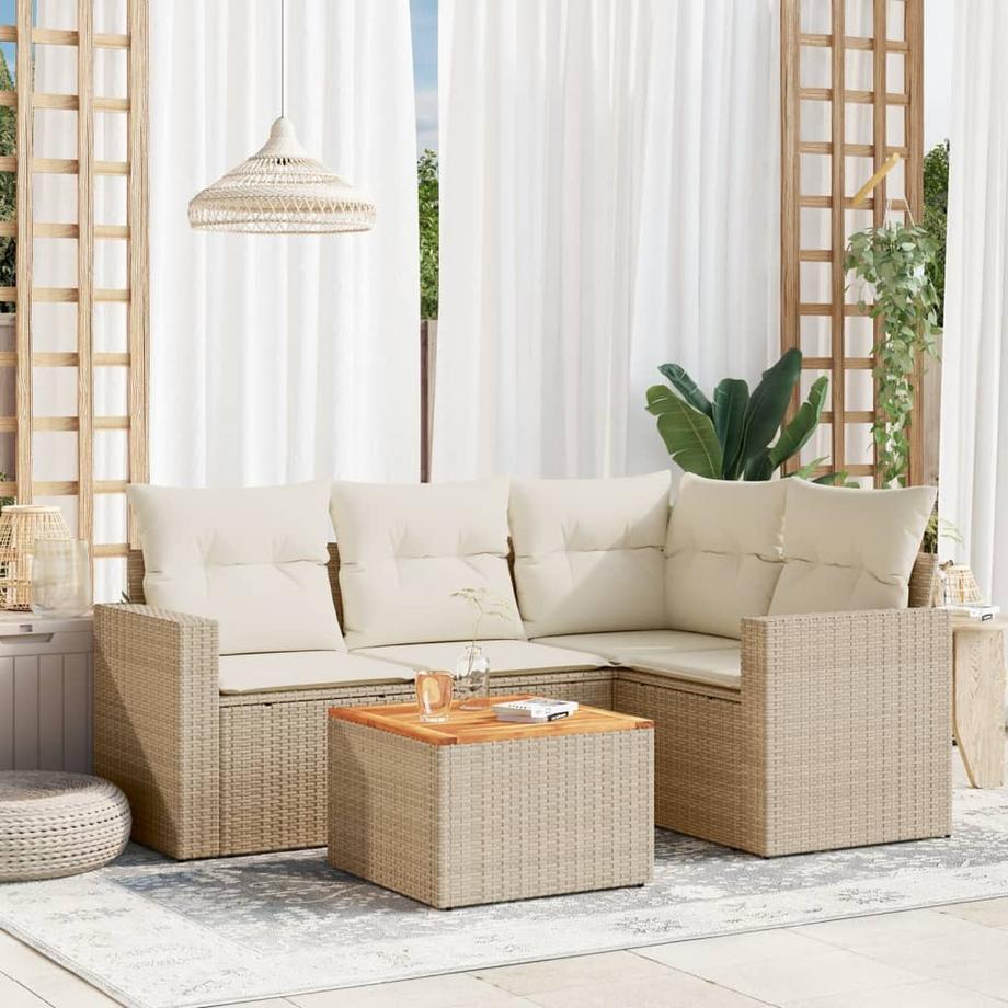 VidaXL Ensemble de canapés de jardin rotin synthétique  