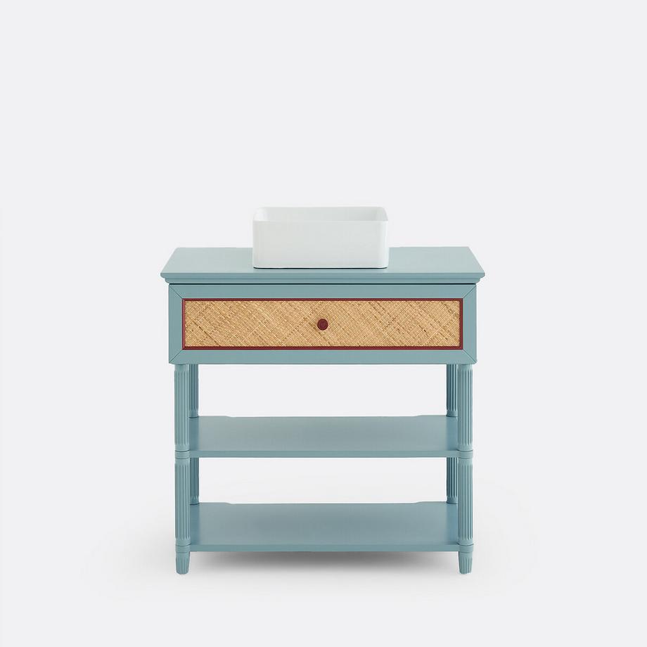 La Redoute Intérieurs Waschbeckenunterschrank aus geflochtenem Rattan L85 cm  