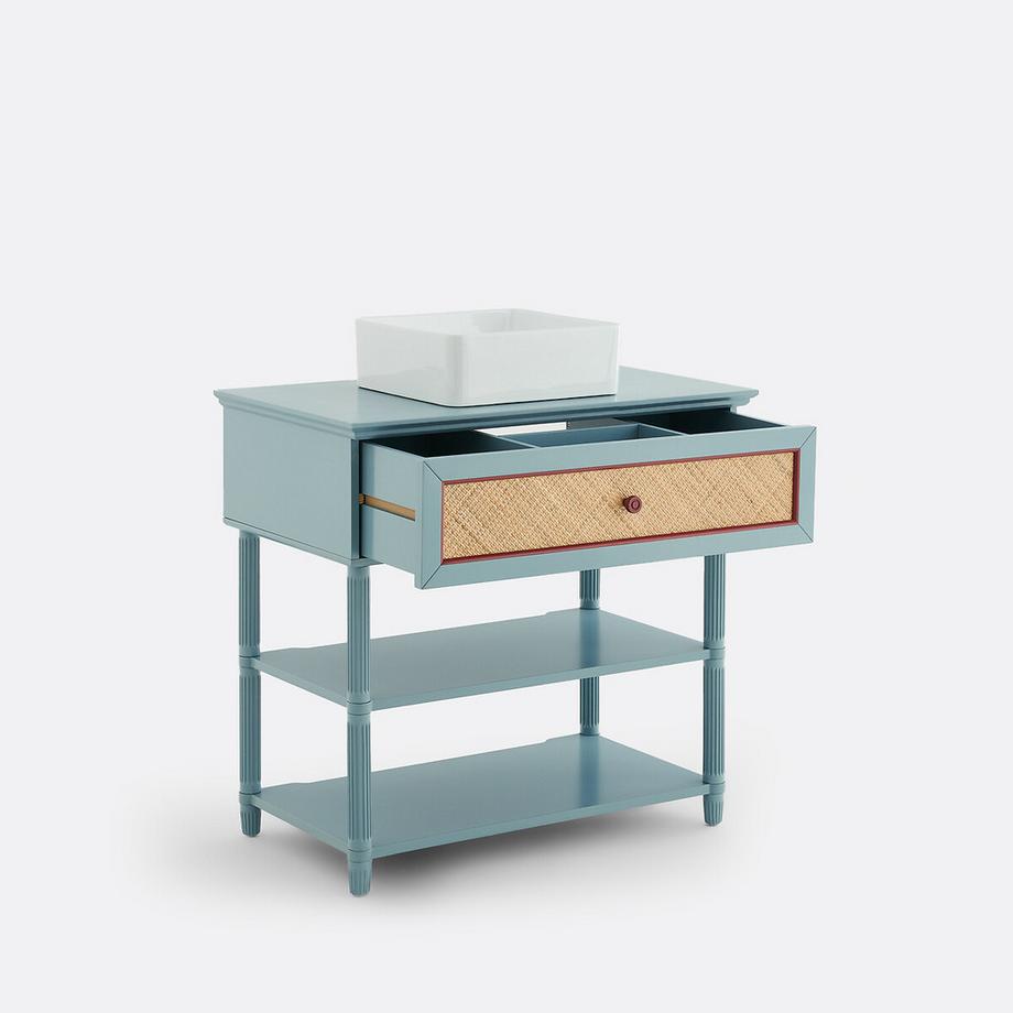 La Redoute Intérieurs Waschbeckenunterschrank aus geflochtenem Rattan L85 cm  