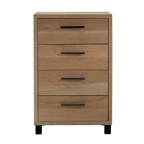 mutoni Commode Roskilde 4 tiroirs chêne poutré massif  