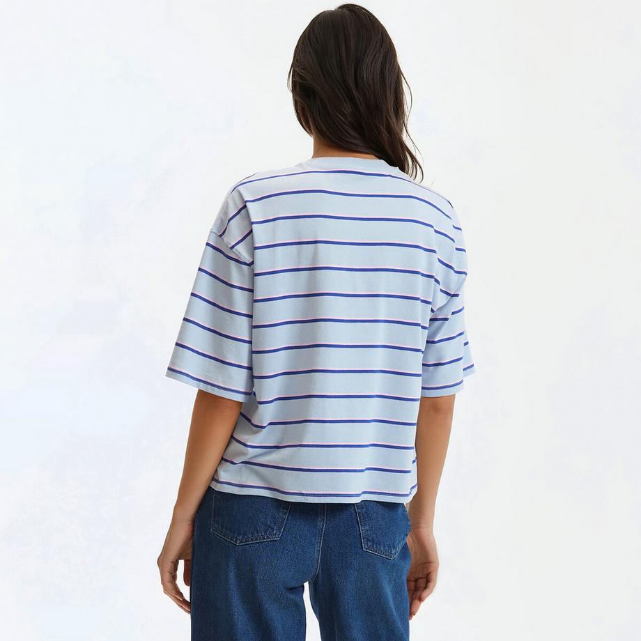 La Redoute Collections T-shirt Rayé Manches Courtes Col Rond  
