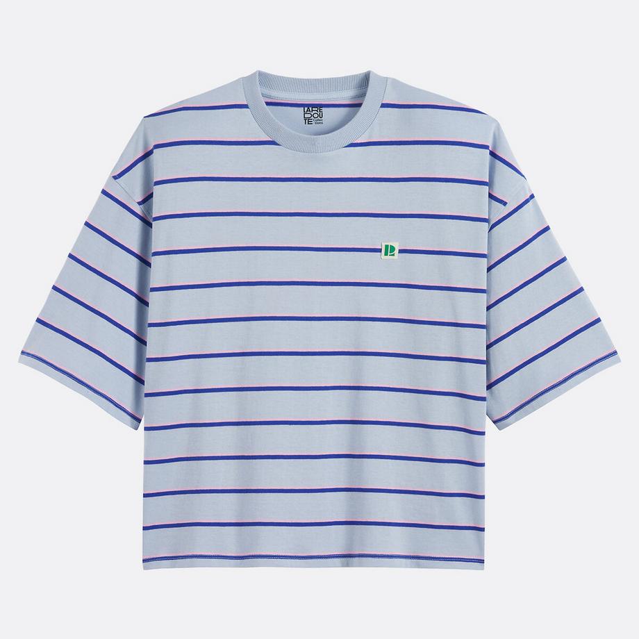 La Redoute Collections T-shirt Rayé Manches Courtes Col Rond  
