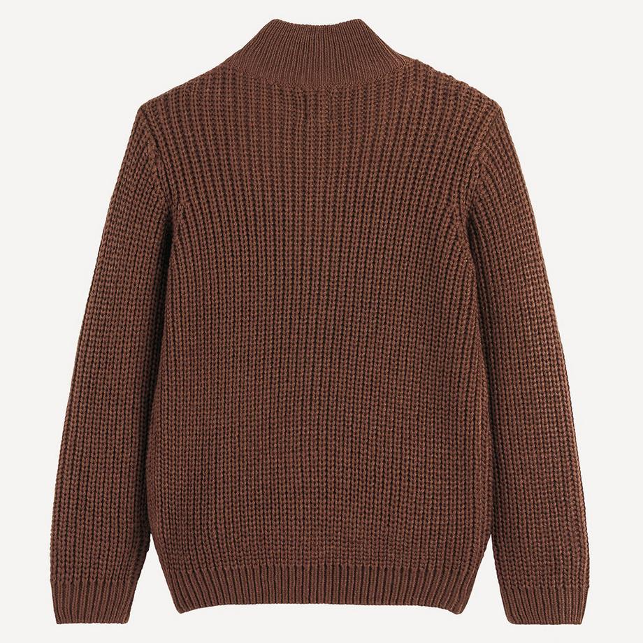 La Redoute Collections  Strickjack mit Reissverschluss und Stehkragen 