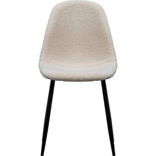 mutoni Chaise de salle à manger Marije Teddy naturel (lot de 2)  