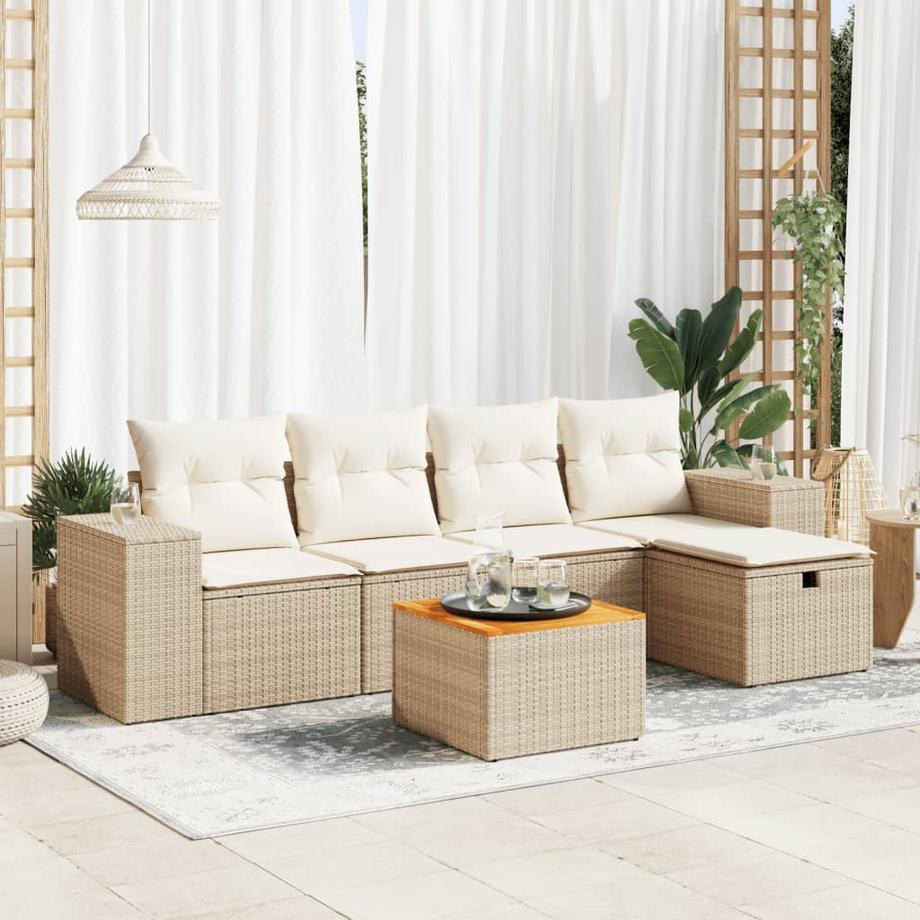 VidaXL Ensemble de canapés de jardin rotin synthétique  