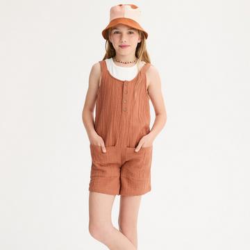 Combishort en gaze de coton