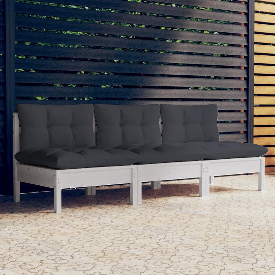 VidaXL 3-sitzer-gartensofa kiefernholz  