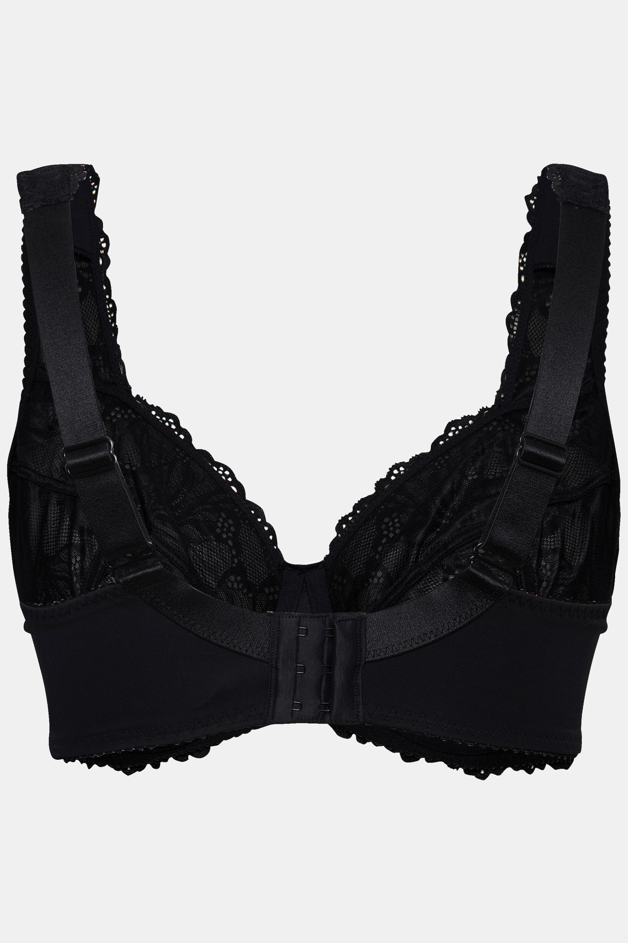Ulla Popken Reggiseno con ferretto Pizzo Spalline Larghe  