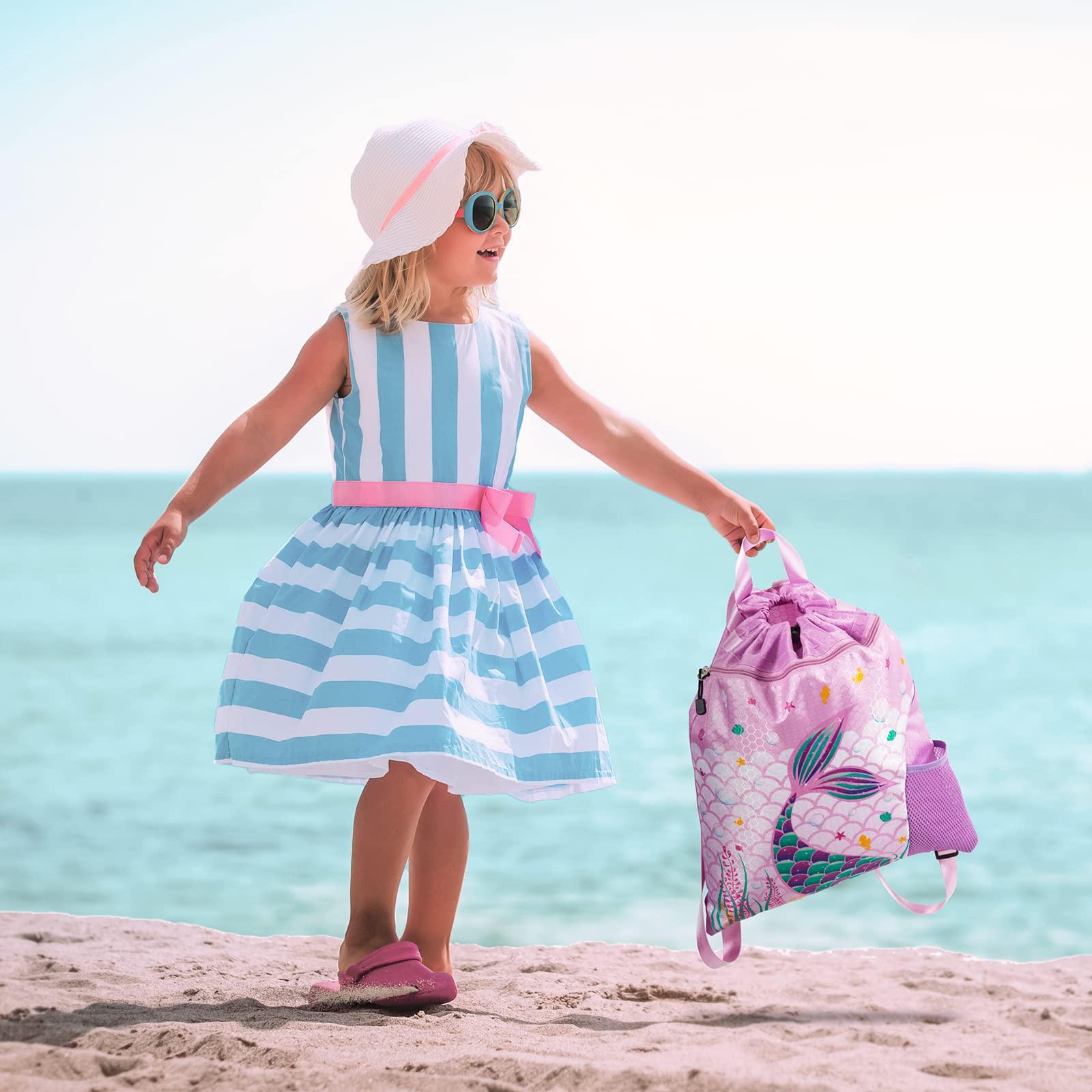 Only-bags.store  Rucksack Kinder - Wasserdichte Turnbeutel String Rucksack Sport Schule Strand Reisen Schwimmen Turnbeutel mit Reißverschluss Tasche Wasser 