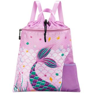 Only-bags.store  Rucksack Kinder - Wasserdichte Turnbeutel String Rucksack Sport Schule Strand Reisen Schwimmen Turnbeutel mit Reißverschluss Tasche Wasser 