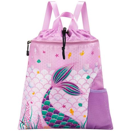 Only-bags.store  Sac à dos enfants - Sac de gym imperméable sac à dos sport école plage voyage natation sac de gym avec poche zippée eau 