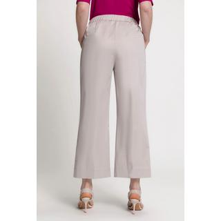 Ulla Popken  Pantalon 7/8, pinces, jambes évasées, ceinture confortable 