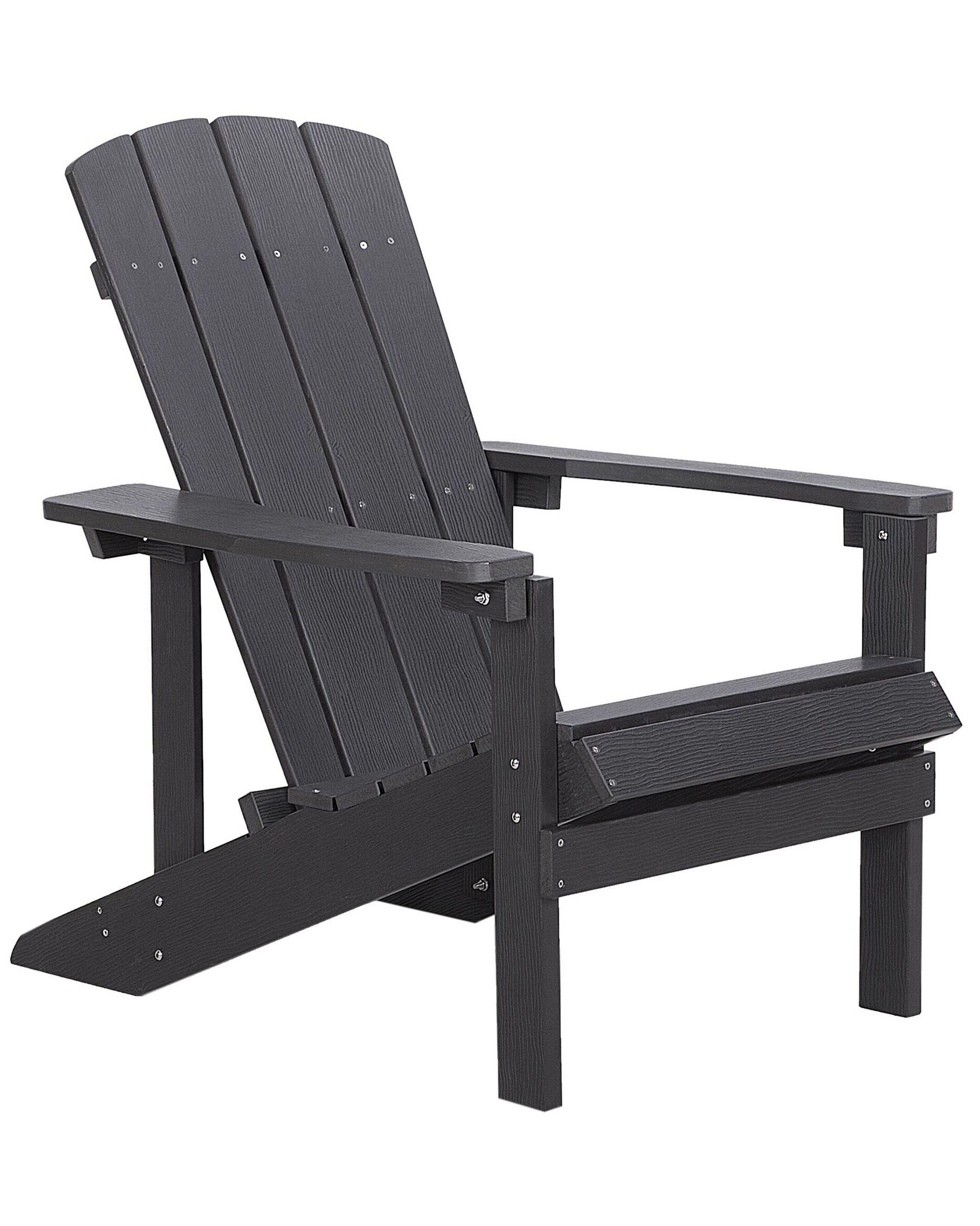 Beliani Chaise de jardin en Bois synthétique Rétro ADIRONDACK  