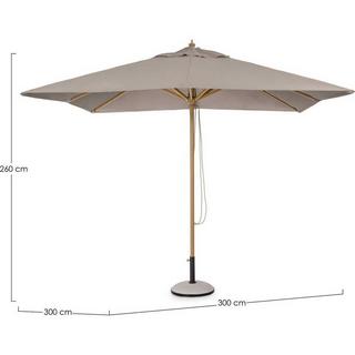 mutoni Parasol Eclipse 300x300 gris tourterelle  