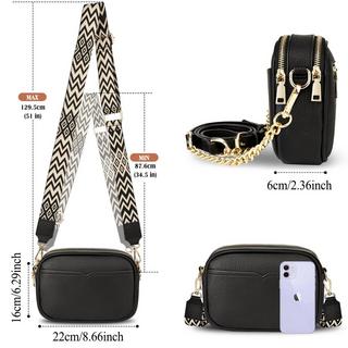 Only-bags.store Kleine Elegante Umhängetasche mit 2 Abnehmbaren Breiten Schulterriemen  