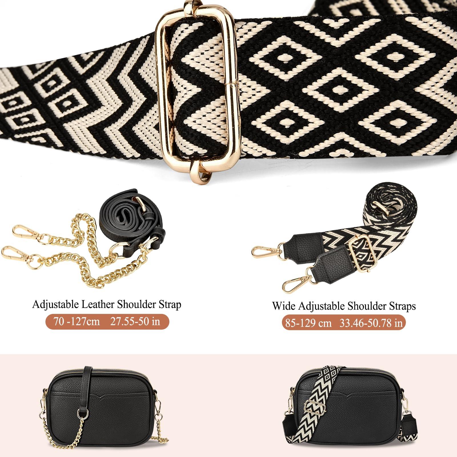 Only-bags.store Kleine Elegante Umhängetasche mit 2 Abnehmbaren Breiten Schulterriemen  