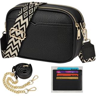 Only-bags.store Kleine Elegante Umhängetasche mit 2 Abnehmbaren Breiten Schulterriemen  