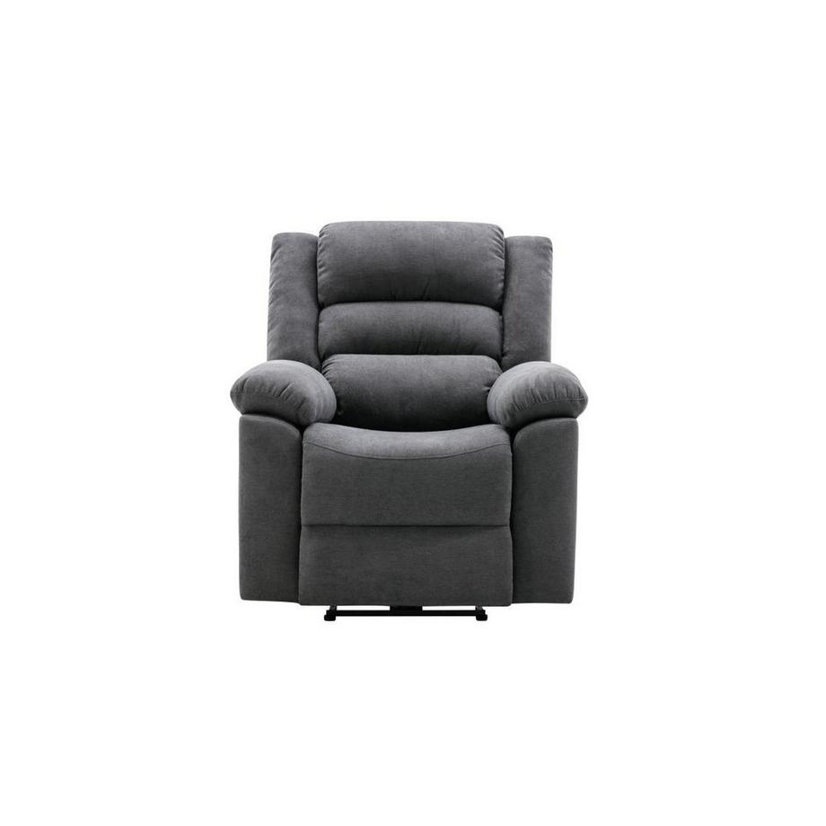 Vente-unique Fauteuil relax électrique en tissu gris BUROLO  