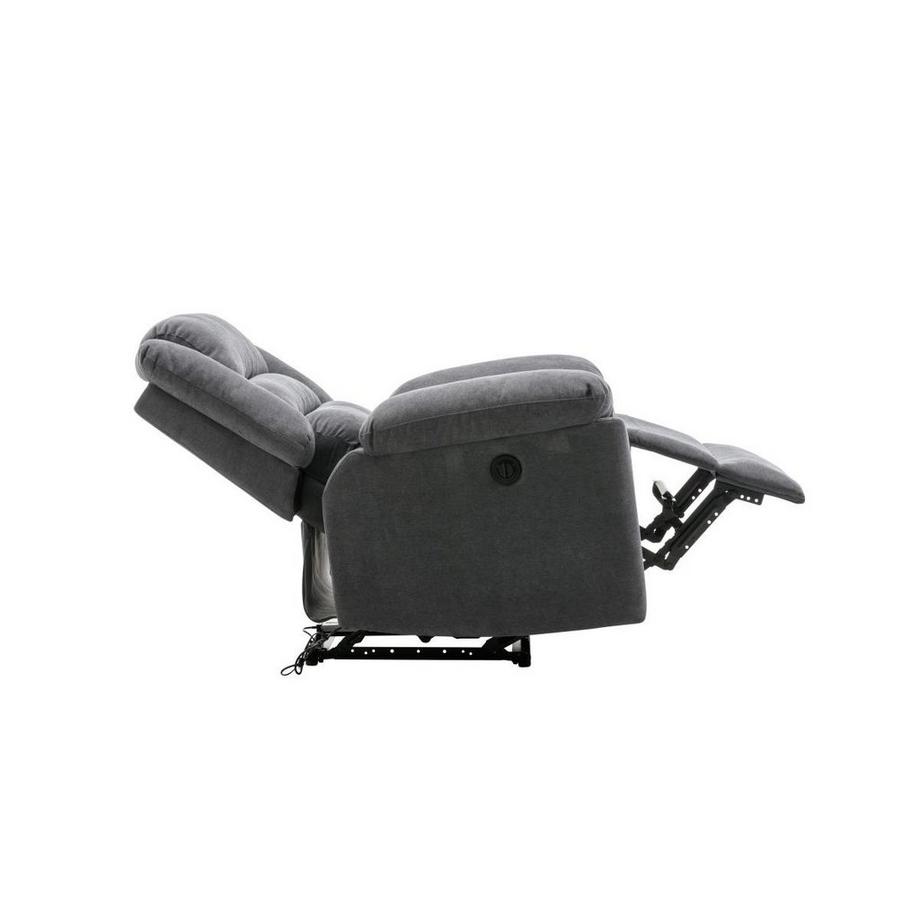 Vente-unique Fauteuil relax électrique en tissu gris BUROLO  