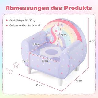 Northix Kindersofa mit Einhorn-Design  