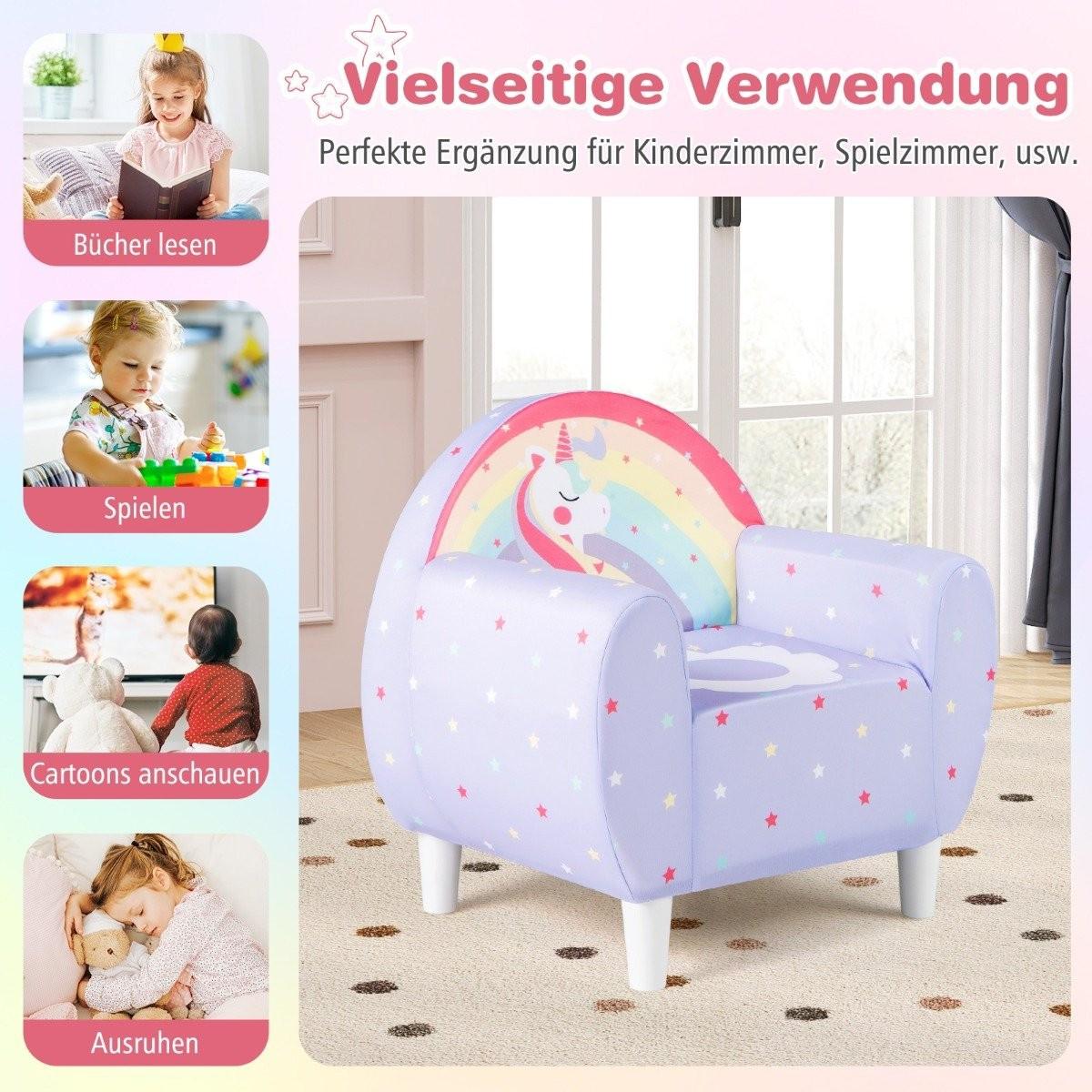 Northix Kindersofa mit Einhorn-Design  