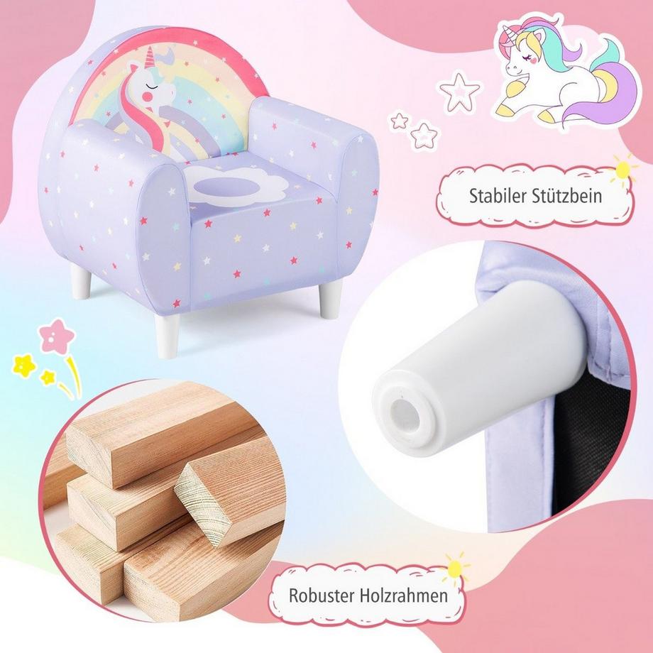 Northix Kindersofa mit Einhorn-Design  
