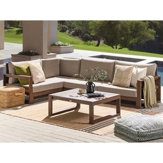 Beliani Set lounge pour jardin en Bois d'acacia certifié FSC® Scandinave TIMOR  