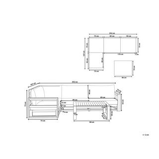 Beliani Lounge Set aus FSC® zertifiziertes Akazienholz Skandinavisch TIMOR  