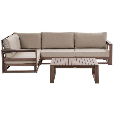 Beliani Set lounge pour jardin en Bois d'acacia certifié FSC® Scandinave TIMOR  