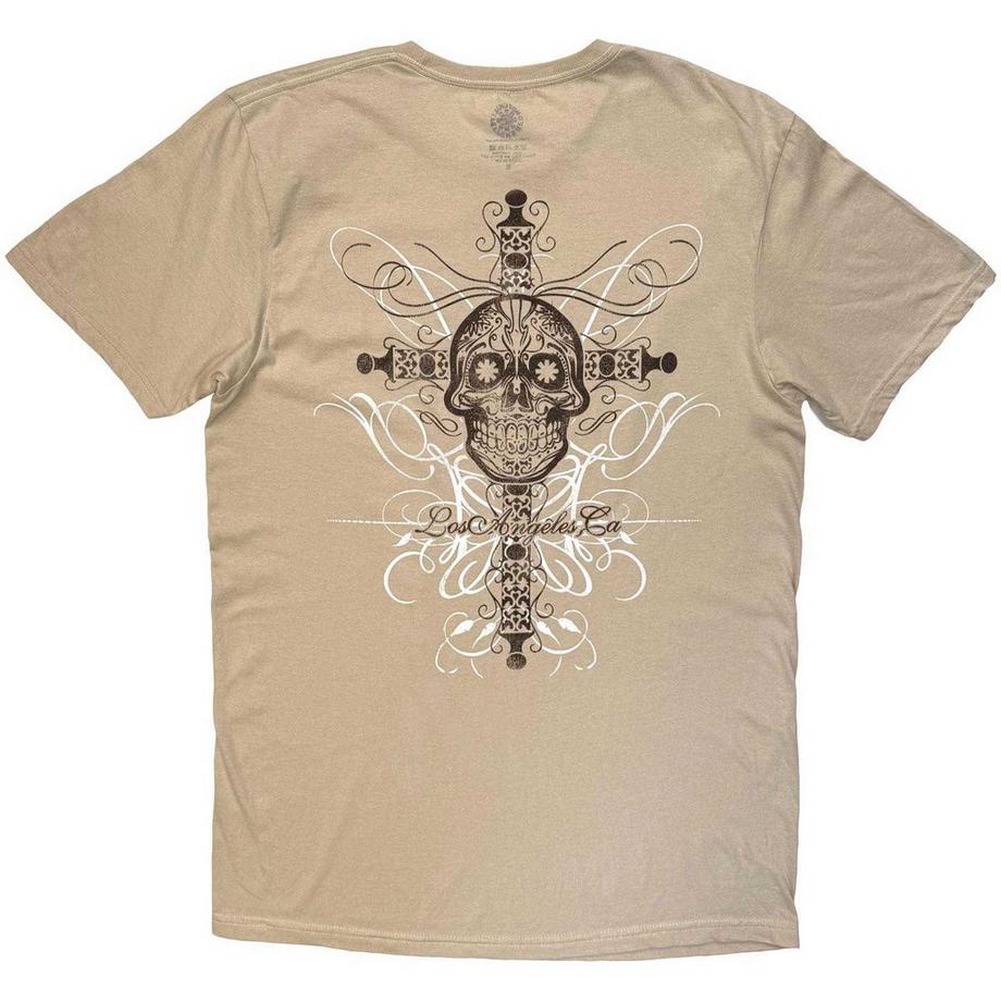 Red Hot Chili Peppers T-Shirt à Imprimé Arrière Tête de Mort et Croix  